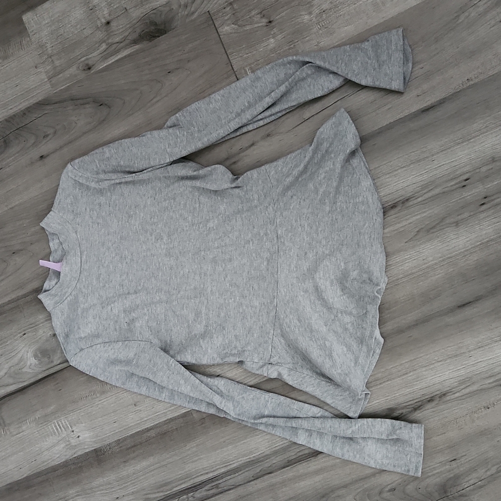 Gray peplum top